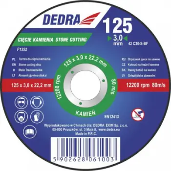 Disk prerës Dedra F1352, 125 x 3.2 x 22.2 mm