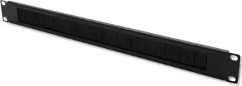 Panel me furça Qoltec për kabinet RACK 19", 1U, i zi