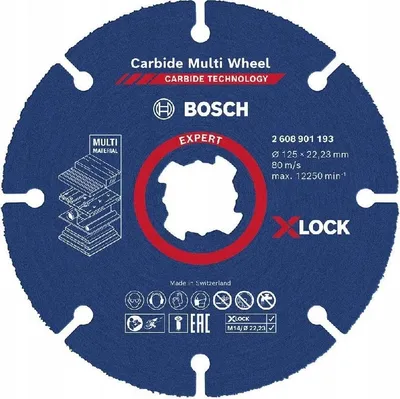 Disk prerës Bosch EXPERT X-LOCK Carbide MultiWheel, 125mm, për mulli këndi - 1