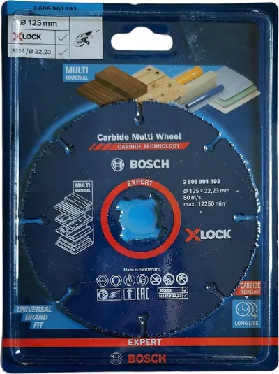 Disk prerës Bosch EXPERT X-LOCK Carbide MultiWheel, 125mm, për mulli këndi - 2