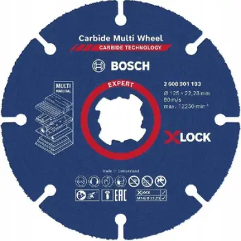 Disk prerës Bosch EXPERT X-LOCK Carbide MultiWheel, 125mm, për mulli këndi