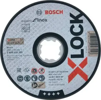 Disk prerës Bosch Expert X Lock Inox, 125mm, 1.6mm, 22mm