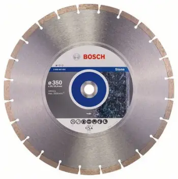 Disk prerës diamant Bosch Standard for Stone 350mm, vrimë 25.4mm, gri