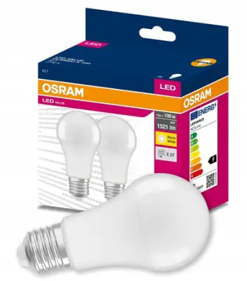 Set llamba LED Osram E27, 2 copë, 13W, 2700K