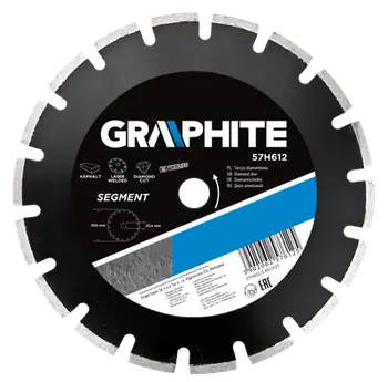 Disk prerës Graphite Diamond 57H614, 350mm, 25.4mm, gri