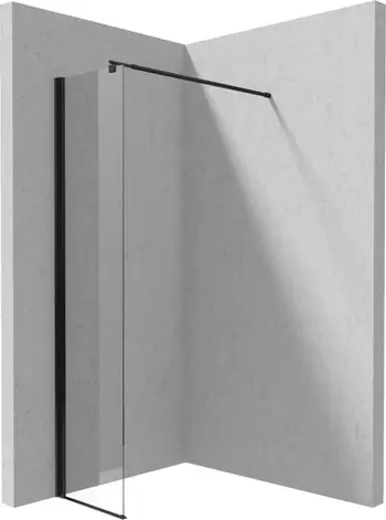 Panel dushi Deante Kerria Plus Walk in S, 30 cm, xham transparent, nero