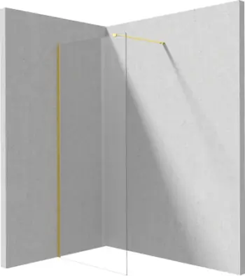 Panel dushi Deante Prizma KTJ_Z37P, 70 cm, xham 6 mm, ngjyrë ari