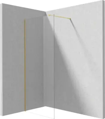 Panel dushi Deante Shower Wall Walk in KTJ_R37P, 70 cm, xham transparent, gold brushed