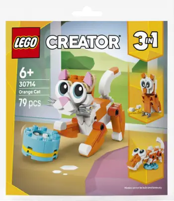 Set LEGO Creator Orange Cat 30714, 79 pjesë, portokalli