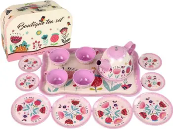 Set lodër çaj dhe kafe Leantoys, në valixhe, shumëngjyrësh