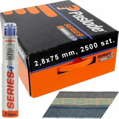 Gozhda shiriti Paslode IM90, 2.8 x 75mm, 2500 copë, me gaz - 1
