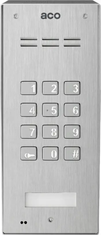 Panel hyrës Aco FAM-P-ZSACC NT, montim sipërfaqësor, bravë me kod dhe key fob, gri