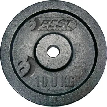 Disk peshe BEST SPORTING Cast Iron, 10kg, vrimë 30mm, i zi