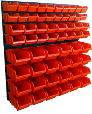 Panel organizues veglash Orderline, 20 kontenierë, 80 x 16.5 x 40 cm, portokalli