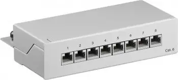 Panel patch M CAB RJ 45, 8 porta CAT6, STP