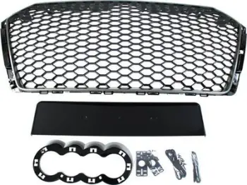 Grillë MTuning për Audi A4 B9 RS Style, ABS, satin black