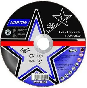Disk prerës Norton Saint Gobain Steel Inox Ultra Thin 125x1x22.23mm, për metal, paketim 25 copë