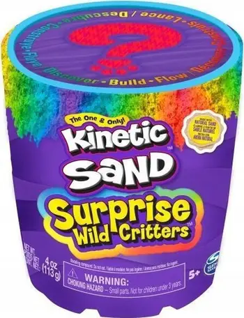 Set loje Kinetic Sand Surprise Wild Critters, rërë kinetike, me kuti ruajtëse, shumëngjyrësh
