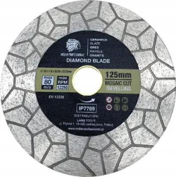 Disk prerës Indian Professional Diamond Blade, 125mm, prerje mozaiku dhe keramikë