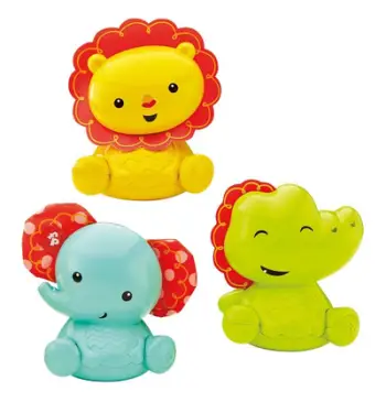 Set lodrash Fisher-Price Roly-Poly Pals, 3 figurina, për foshnje