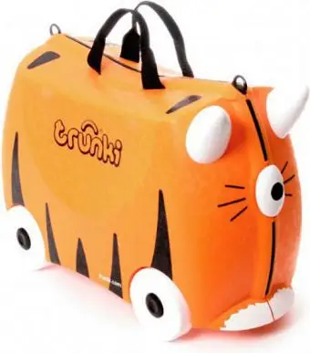 Valixhe udhëtimi për fëmijë Trunki Tiger Tipu TRU0011, 18L, me rrota, portokalli