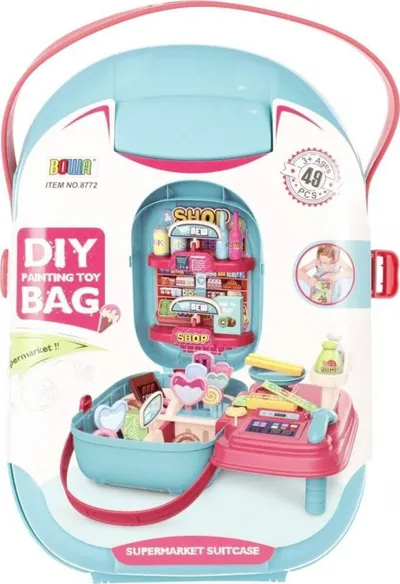 Set loje supermarket Mega Creative SUPERMARK AKC, me valixhe, për fëmijë 3+, shumëngjyrësh - 1