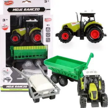 Set lodrash Mega Creative My Ranch, traktor me rimorkio, drita dhe tinguj