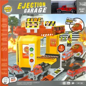 Set lojërash parking Fire Brigade Plus, 30 pjesë, shkalla 1:64, shumëngjyrësh