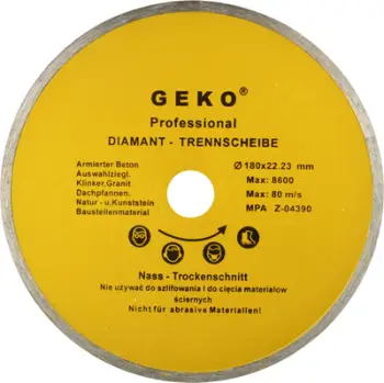 Disk prerës me diamant GEKO 180mm, vrimë 22mm