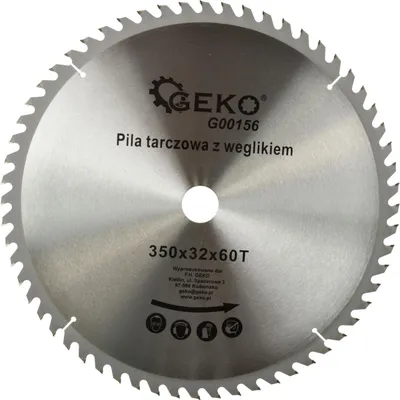 Disk rrethor GEKO 350mm, 60 dhëmbë, vrimë 32mm, metalik - 1