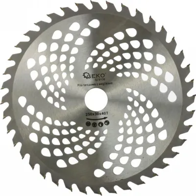 Disk sharre për dru GEKO, 250mm, 40 dhëmbë, gri - 1
