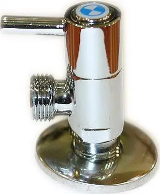 Valvul këndore qeramike CERAMIC, 1/2" x 3/4", bronz krom, argjendtë