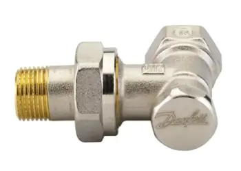 Valvul kthimi këndore Danfoss RLV-S, 3/8" DN10, argjendi