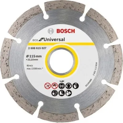 Disk prerës me diamant Bosch B2608615027, 115mm, për beton dhe tulla - 1