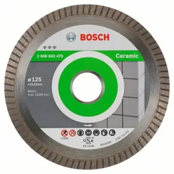 Disk prerës me diamant Bosch Best for Ceramic Extra Clean Turbo 2608602479, 125mm, vrimë 22.23mm