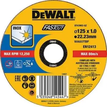 Disk prerës për metal Dewalt DT43902 QZ, 125mm, trashësi 1.0mm