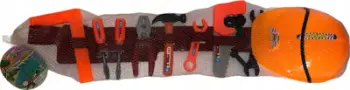 Set lodrash veglash me helmetë dhe rrip, plastikë, 60cm, shumëngjyrëshe