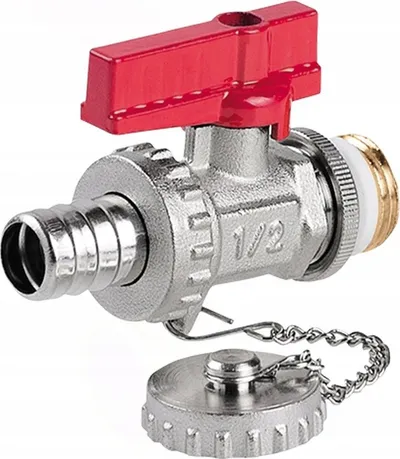 Valvul mbyllëse Perfexim A.PHA-019 S, 1/2", PN16, dorezë e kuqe - 2