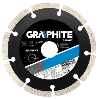 Disk prerës me diamant Graphite 57H870, 200mm, segmentuar, diametër i brendshëm 25.4mm - 1