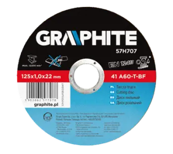 Disk prerës për metal Graphite 57H705, 115mm, 1.0mm, i zi