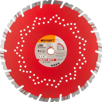 Disk prerës me diamant SMART365 SM-10-350HD, 350mm, për beton, i argjendtë - 1