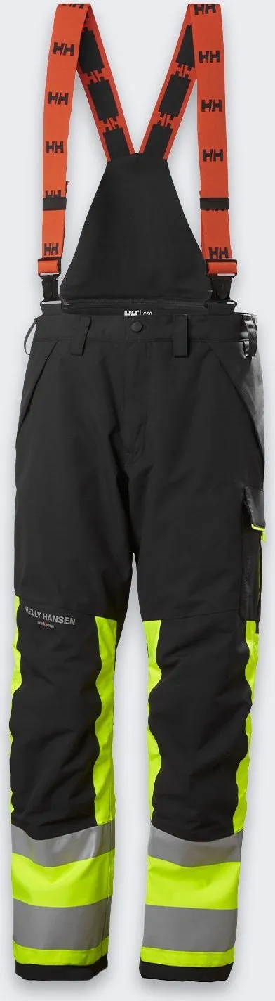 Pantallona dimri pune Helly Hansen Workwear Alna 2.0, Class 1, e verdhë e zezë - 3