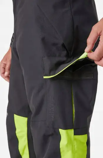 Pantallona dimri pune Helly Hansen Workwear Alna 2.0, Class 1, e verdhë e zezë