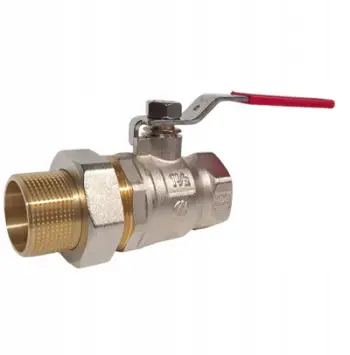 Valvul sferike drejt SENA VA30, 1 1/2" FI x 2" MA, me dado bashkuese 1 1/2", levë INOX