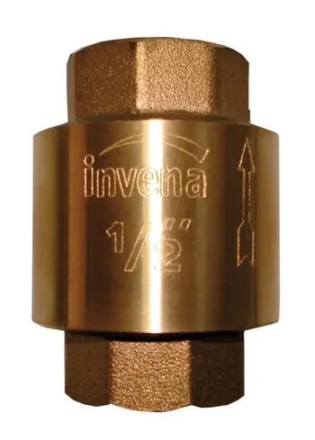 Valvul kundërrrjedhëse Invena YORK ZZ-14-015, 1/2", element mbyllës bronzi