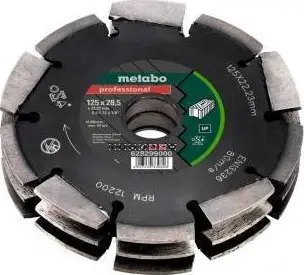 Disk prerës muri Metabo 628299000 Pro UP, 125mm, 3 rreshta, i argjendtë