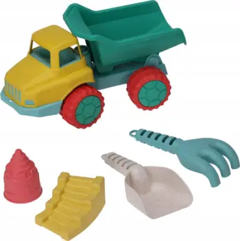 Set lodrash plazhi Beach Toy Set Car, kamion lodër, aksesorë rëre, shumëngjyrësh