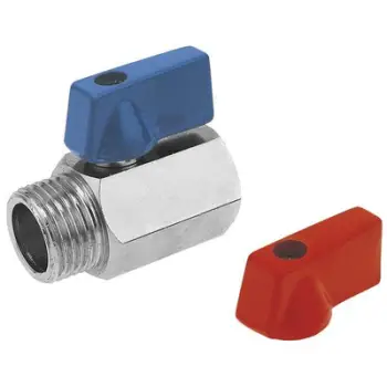 Valvul mini sferike uji KR2, 1/2", hyrje me menteshë femër, metalike