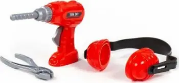 Set lodrash veglash Polesie Tool Set 91093, kaçavidë dhe pince, e kuqe