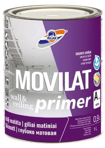 Grund muresh Rilak Movilat Primer A-base, akrilik, 0.9L, i bardhë mat